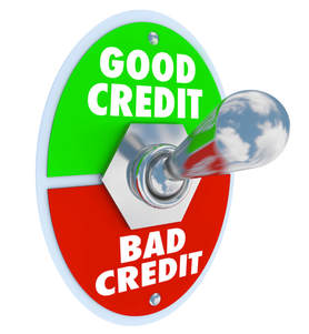 Graphic of good and bad credit